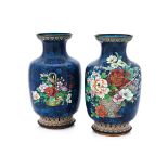 A PAIR OF CLOISONNE VASES