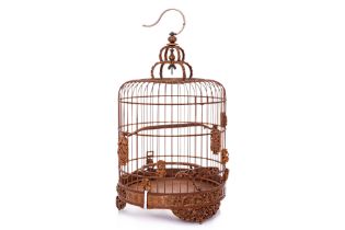 A BAMBOO BIRD CAGE