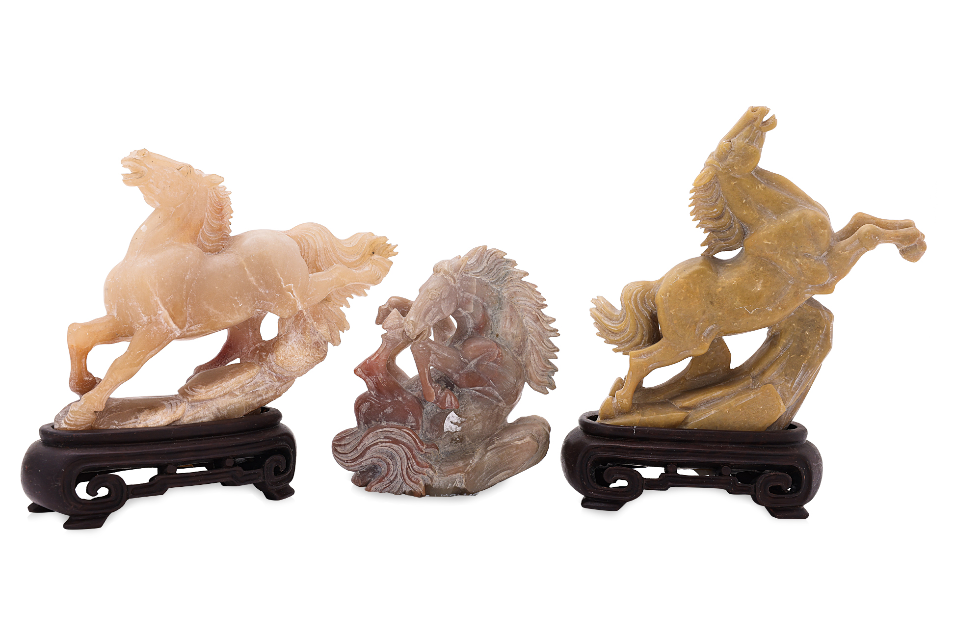 A GROUP OF CARVED STONE ANIMALS - Image 2 of 29