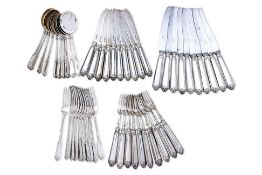 A PART SERVICE OF ENGLISH SILVER FLATWARE BY MAPPIN & WEBB