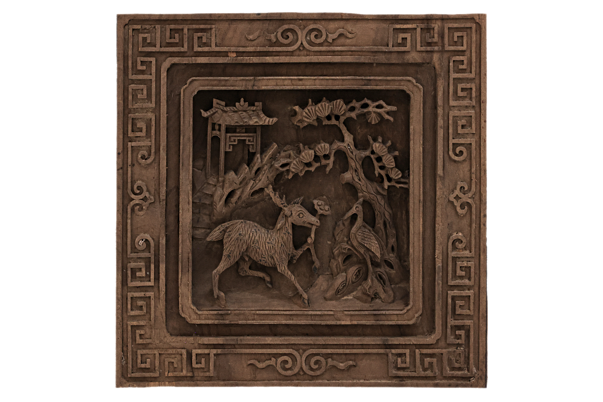 A GROUP OF THREE WOOD CARVED WALL PANELS - Image 3 of 3