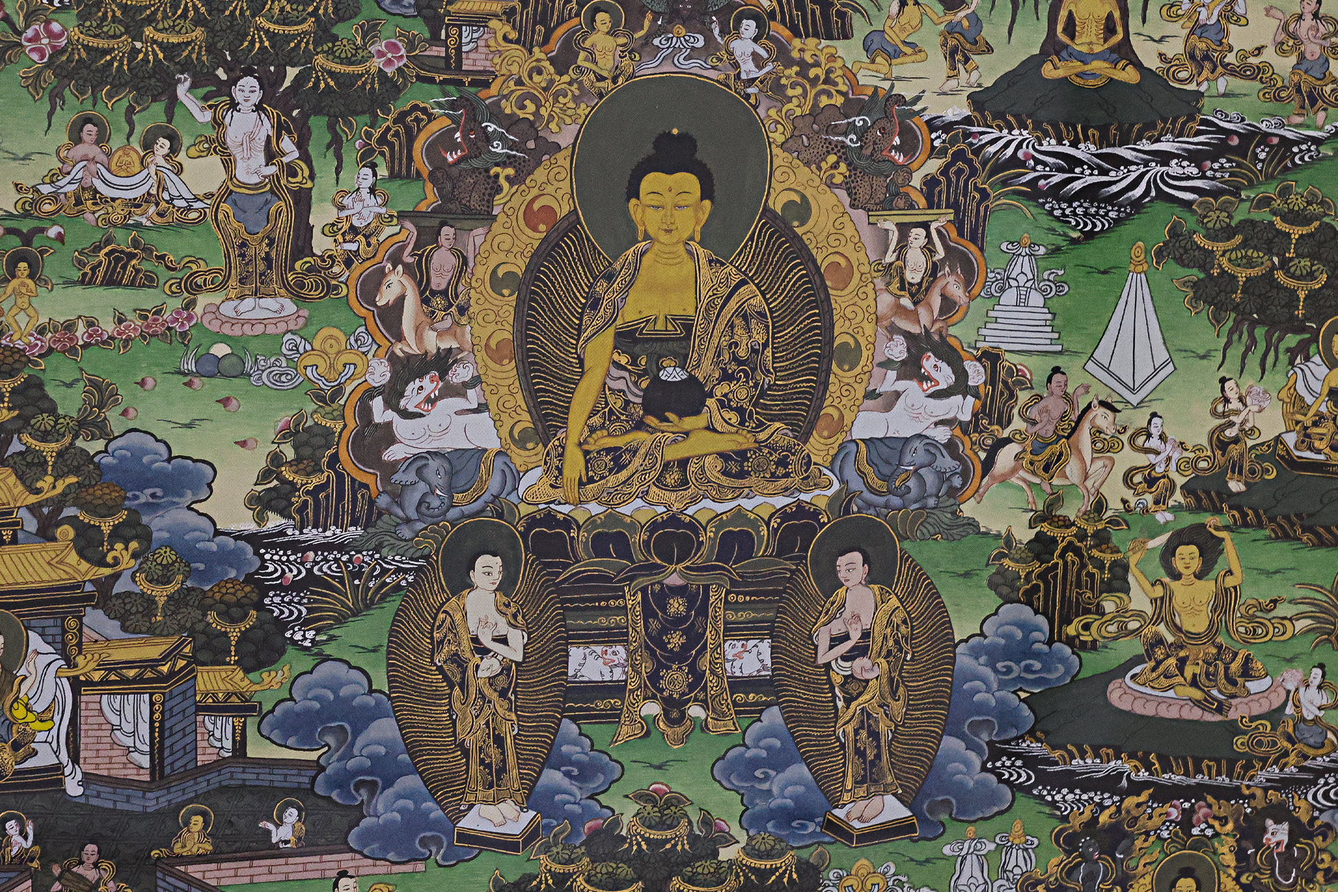 A THANGKA PAINTING - Image 3 of 3