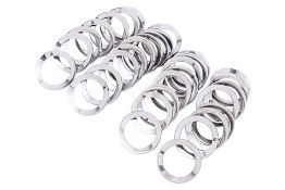 A SET OF 32 WMF STAINLESS STEEL NAPKIN RINGS