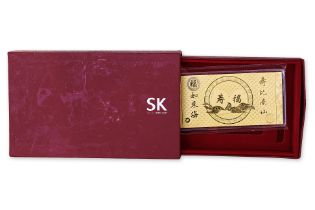 A FIVE GRAM 0.999 FINE GOLD GOLD BAR FROM SK JEWELLERY