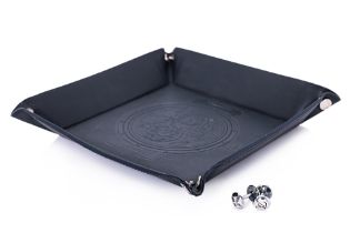 A LOUIS VUITTON VALET TRAY AND SILVER CUFFLINKS