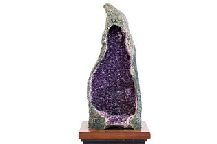 A LARGE AMETHYST GEODE