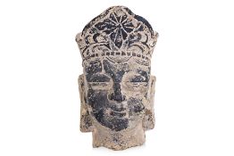 A COMPOSITE STONE HEAD OF GUAN YIN