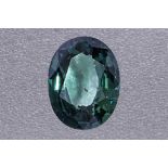 AN UNHEATED GREEN SAPPHIRE LOOSE GEM