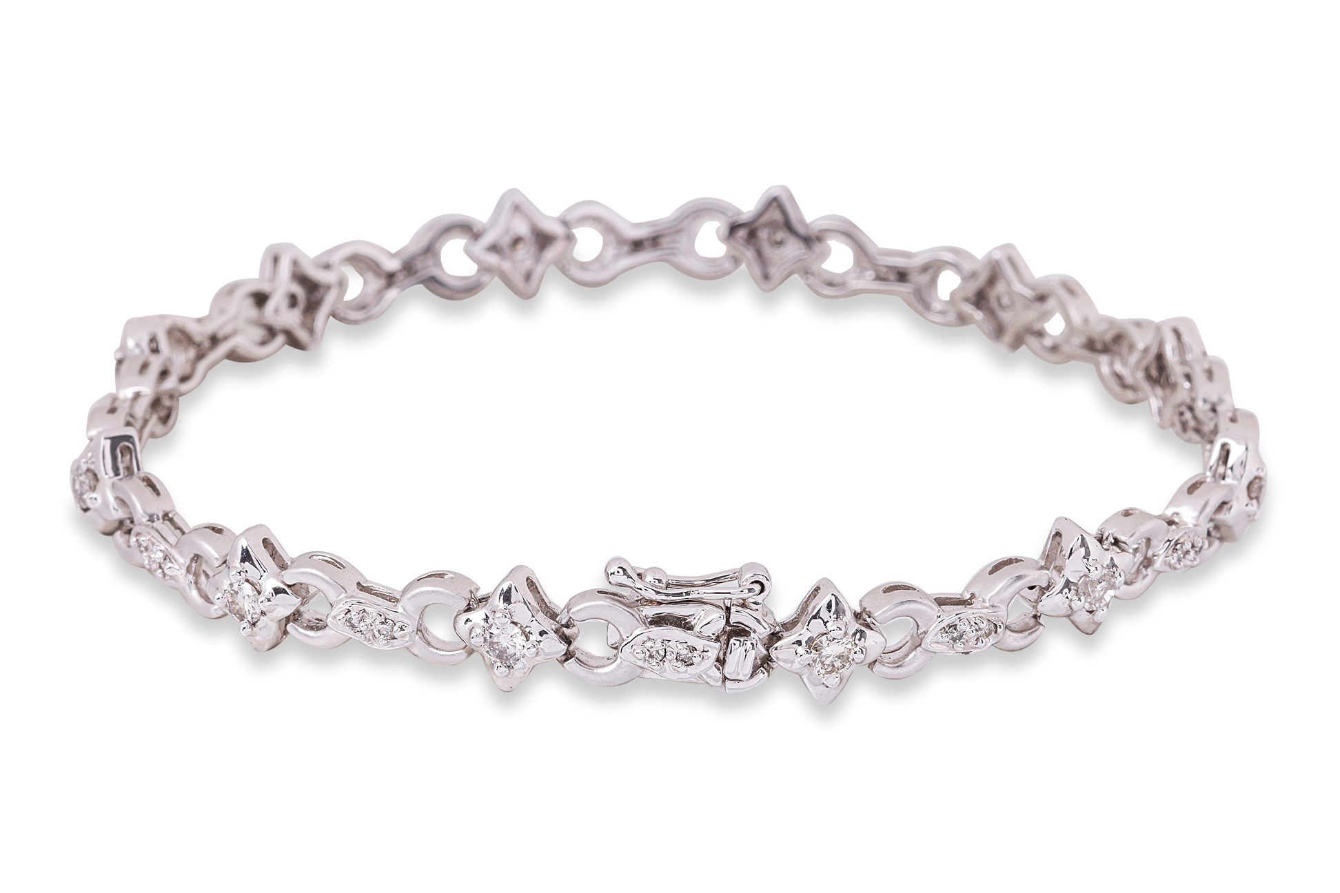 A DIAMOND AND WHITE GOLD BRACELET - Image 3 of 3