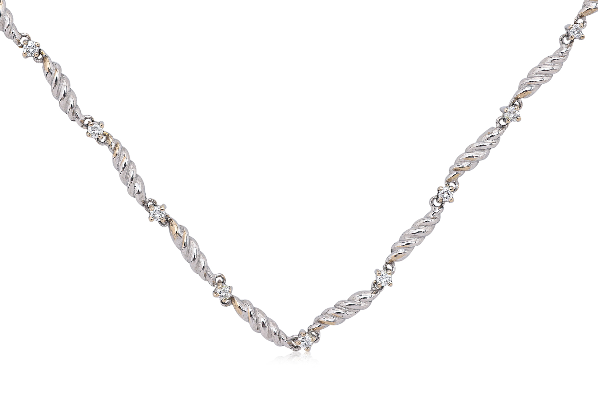 A DIAMOND 'SPIRAL' NECKLACE