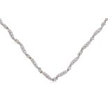 A DIAMOND 'SPIRAL' NECKLACE