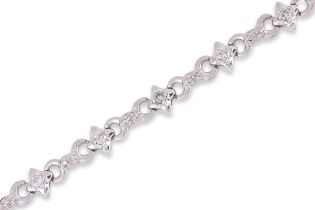 A DIAMOND AND WHITE GOLD BRACELET