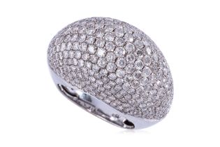 A DIAMOND 'BOMBE' RING