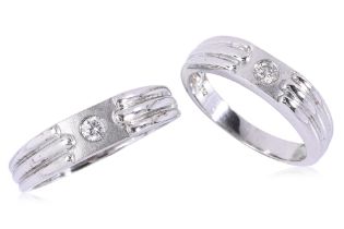 A PAIR OF DIAMOND RINGS