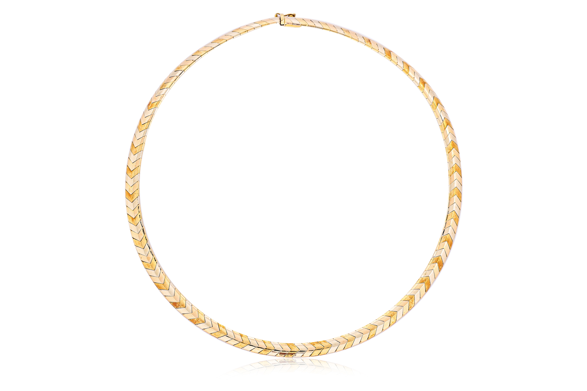 AN ITALIAN THREE COLOUR GOLD NECKLACE - Image 2 of 3