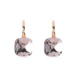 A PAIR OF PRASIOLITE 'NUDO' EARRINGS BY POMELLATO