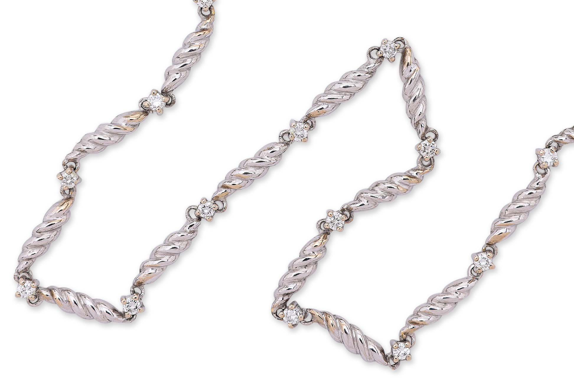 A DIAMOND 'SPIRAL' NECKLACE - Image 2 of 6