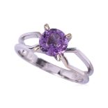 A SOVIET AMETHYST RING