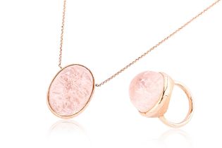 A SUITE OF ROSE QUARTZ JEWELLERY BY FUJIMORI KAJITA