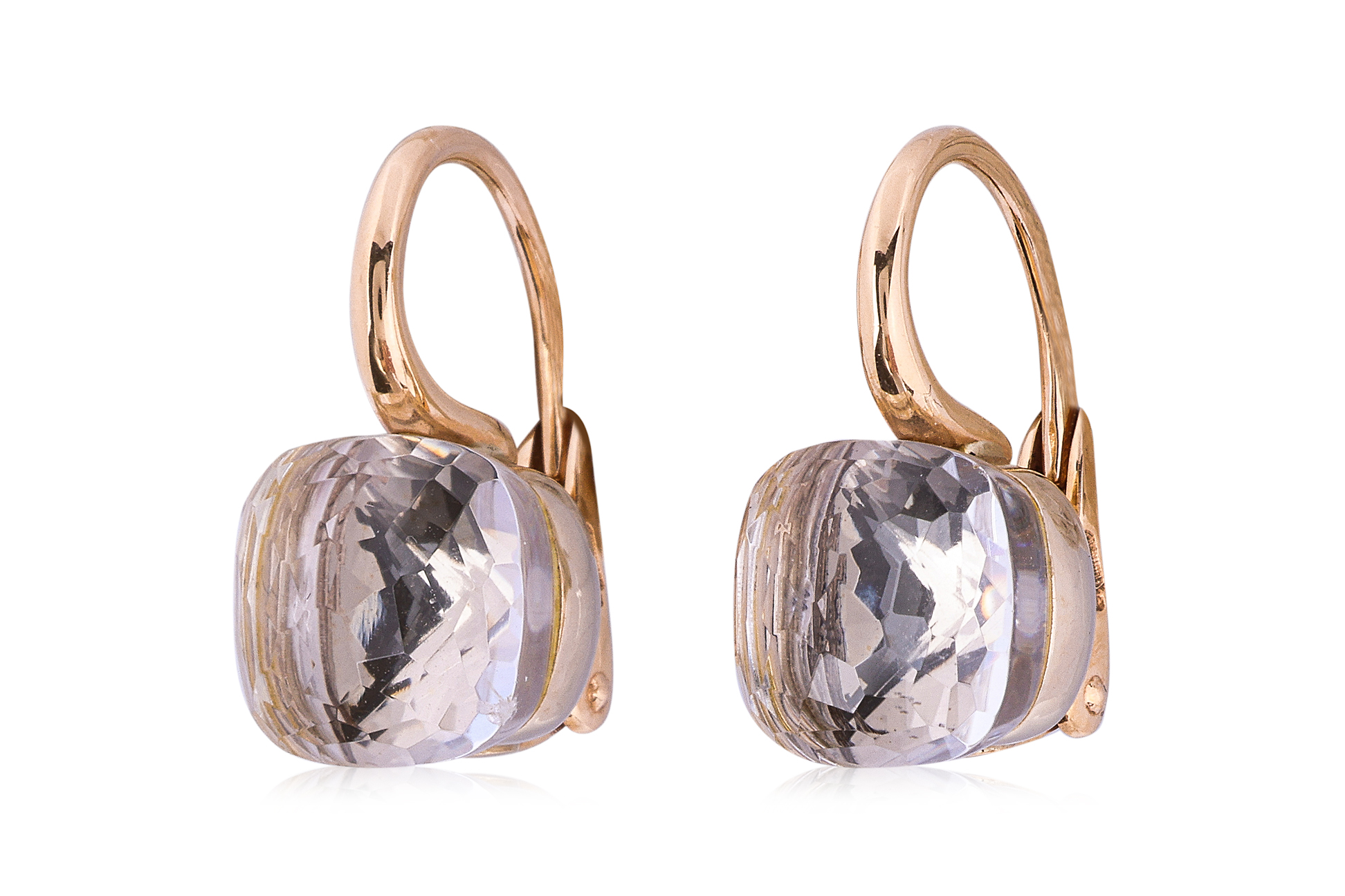 A PAIR OF PRASIOLITE 'NUDO' EARRINGS BY POMELLATO - Image 3 of 4