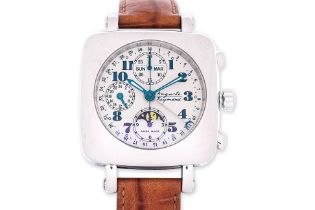 AN AUGUSTE REYMOND AUTOMATIC CALENDAR CHRONOGRAPH WATCH