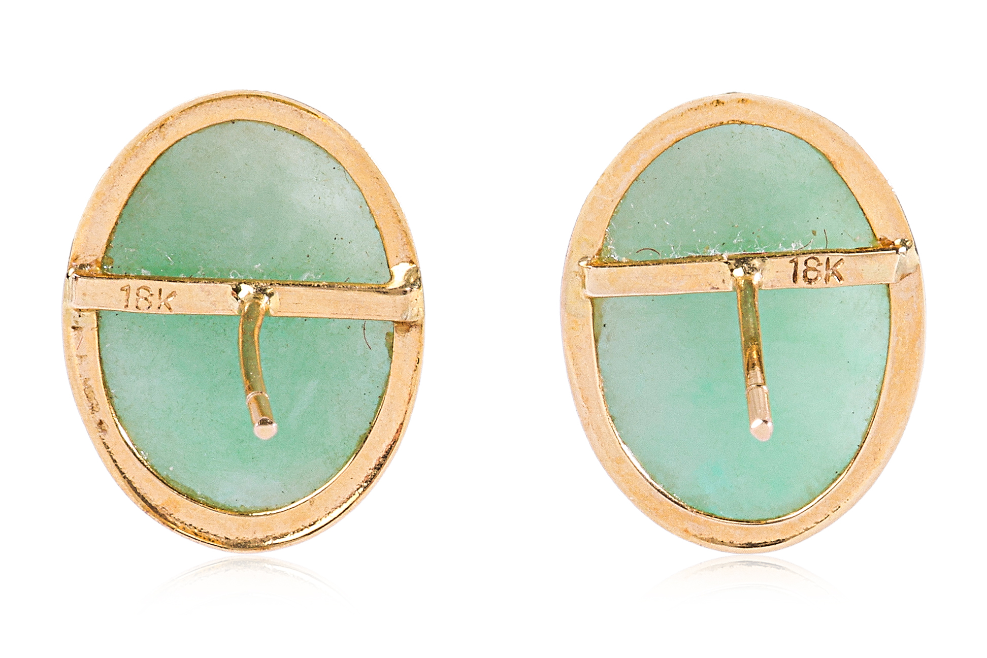 A PAIR OF JADE EARRINGS - Image 3 of 3