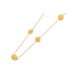 A LONG GOLD FLOWER NECKLACE