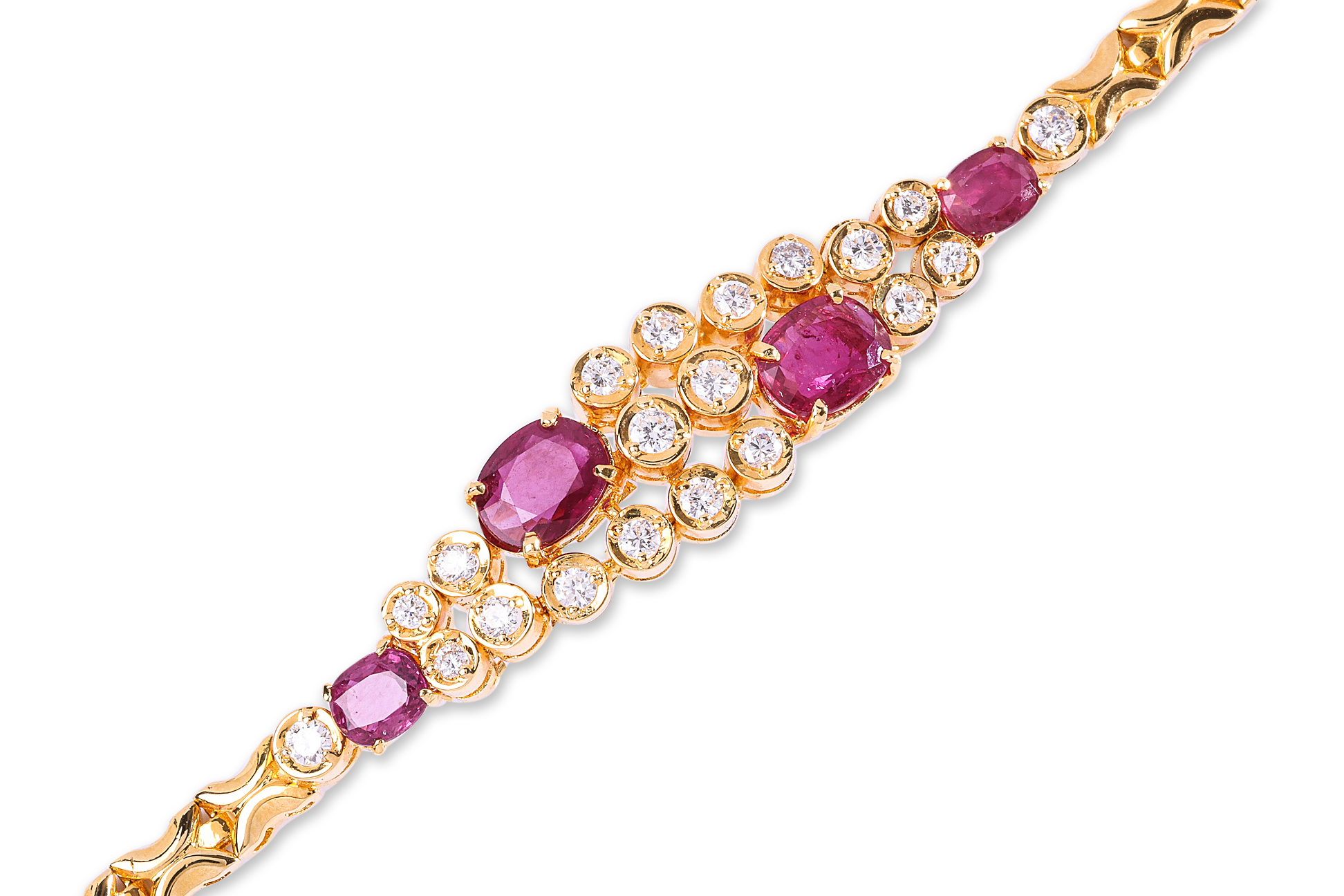 A RUBY AND DIAMOND BRACELET - Image 3 of 3