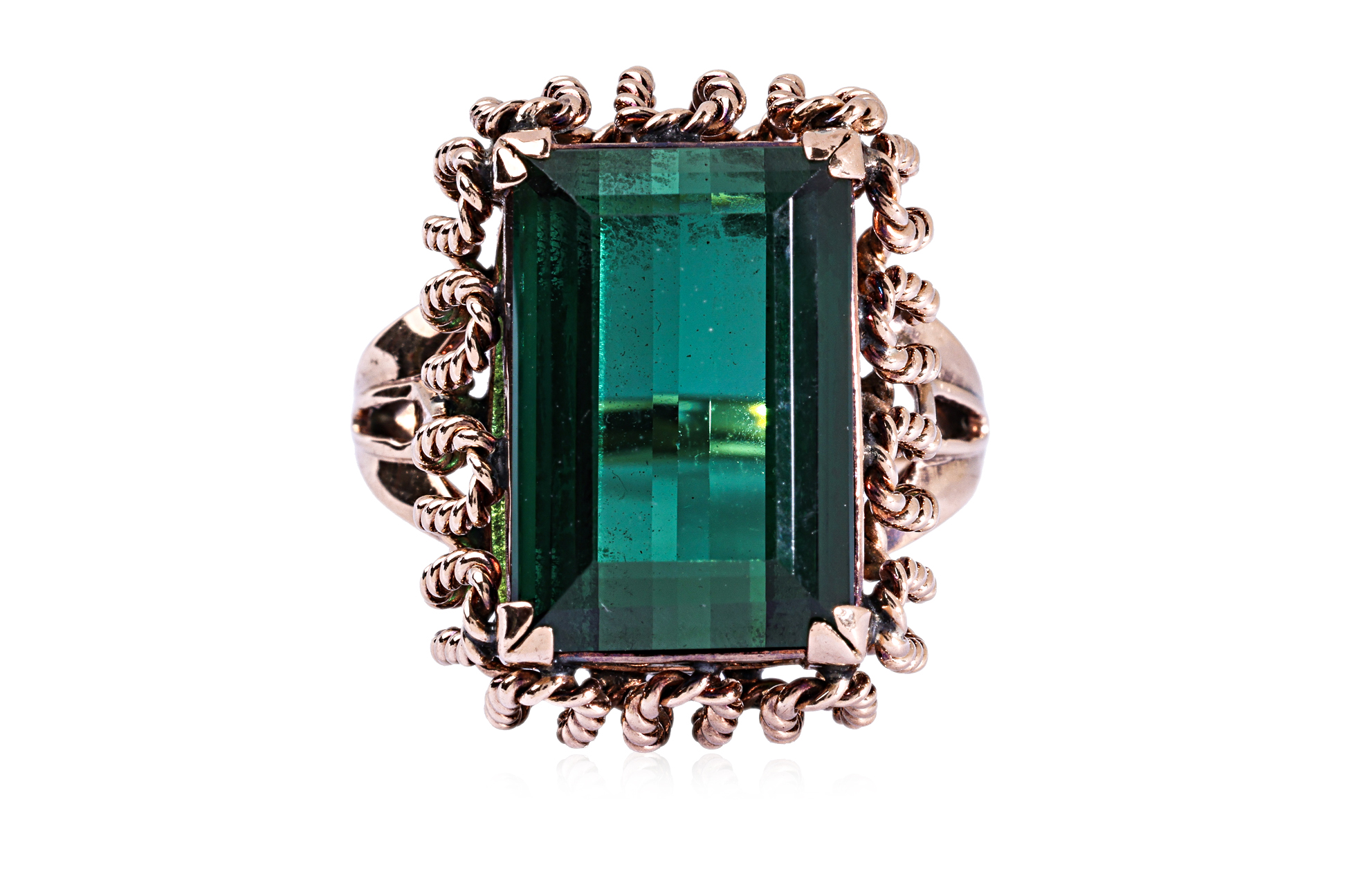 A GREEN TOURMALINE RING - Image 2 of 4