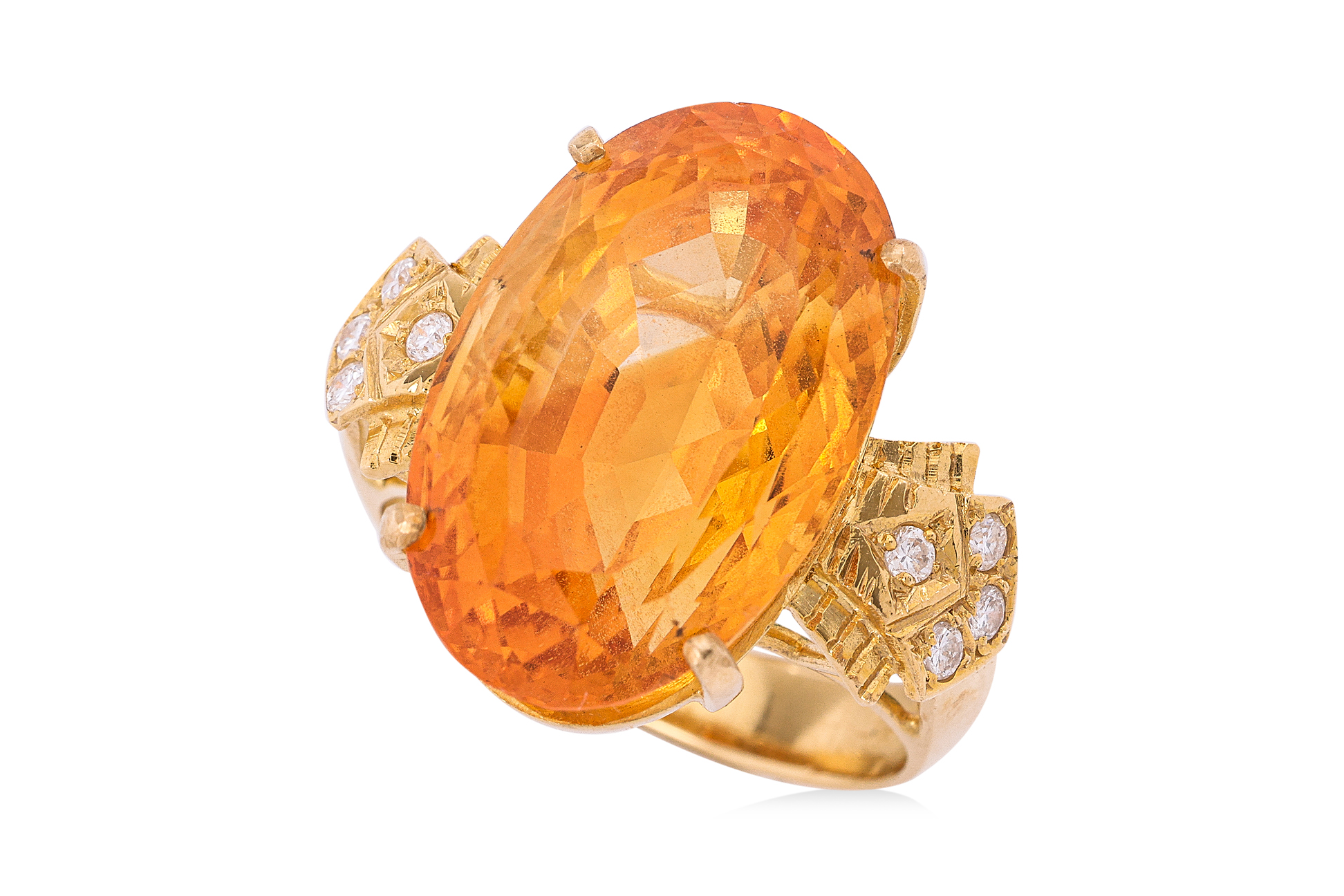 A MATCHING SUITE OF CITRINE, TOPAZ AND DIAMOND JEWELLERY - Image 4 of 4