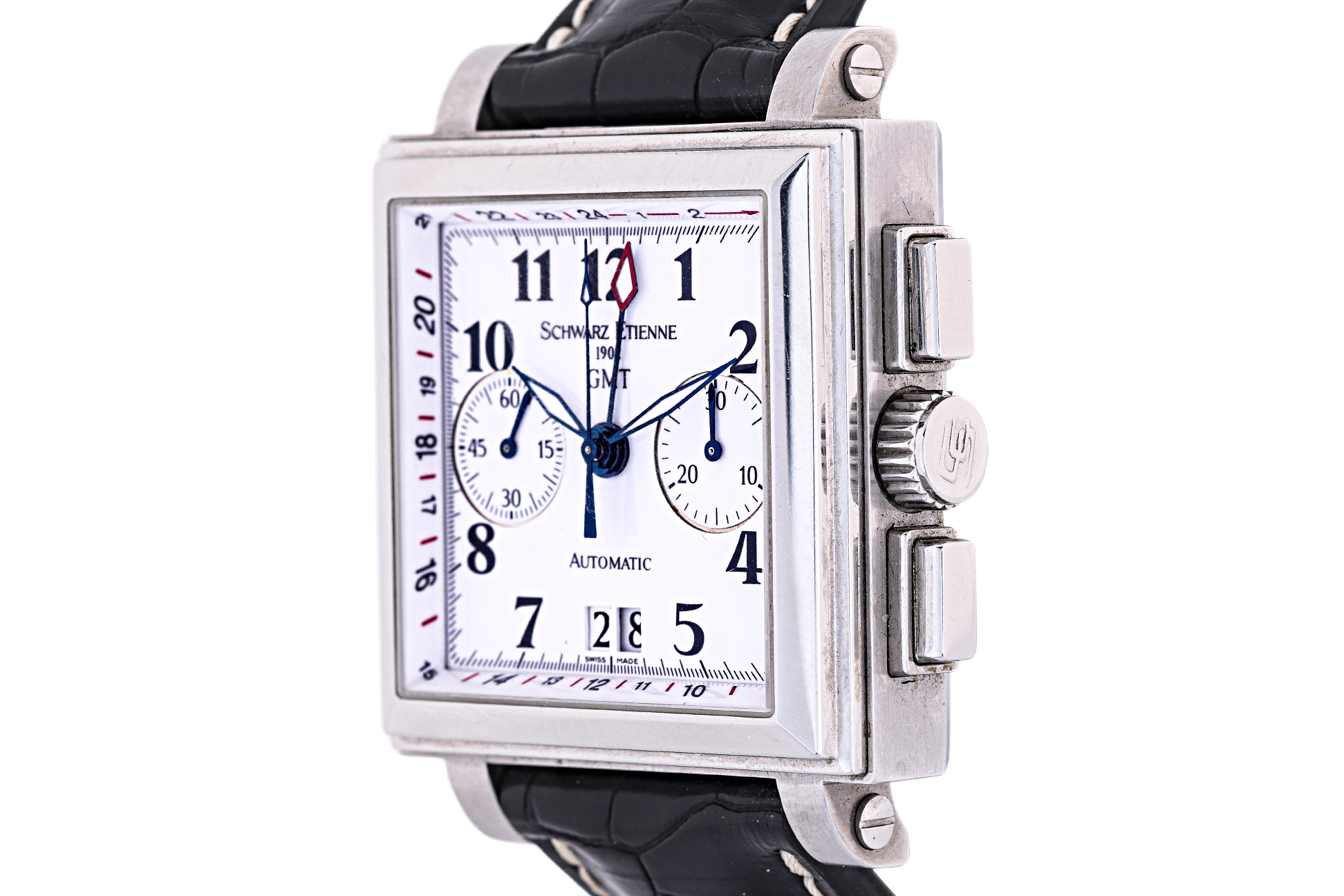 A SCHWARZ ETIENNE STAINLESS STEEL AUTOMATIC WATCH - Image 2 of 7