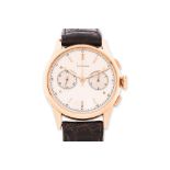 A LONGINES GOLD 13ZN FLYBACK CHRONOGRAPH WATCH