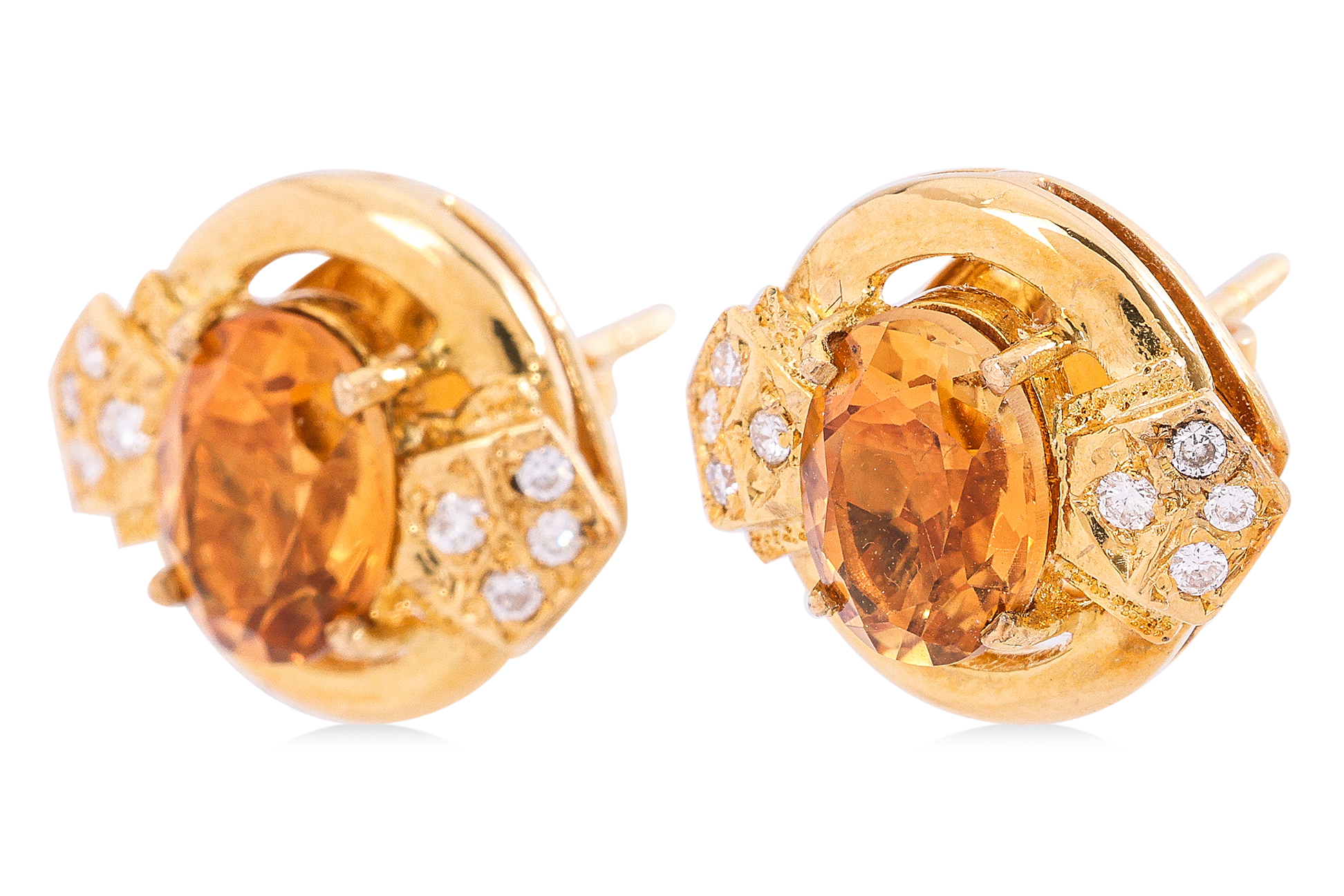 A MATCHING SUITE OF CITRINE, TOPAZ AND DIAMOND JEWELLERY - Image 2 of 4