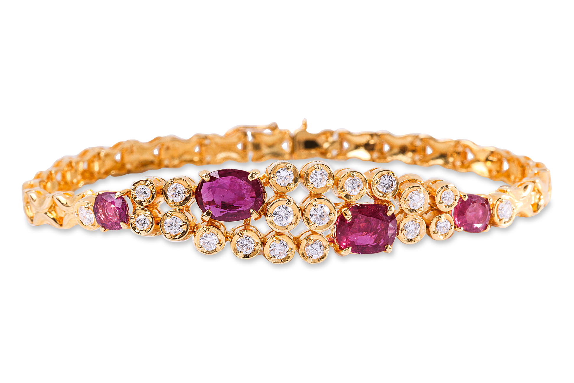 A RUBY AND DIAMOND BRACELET