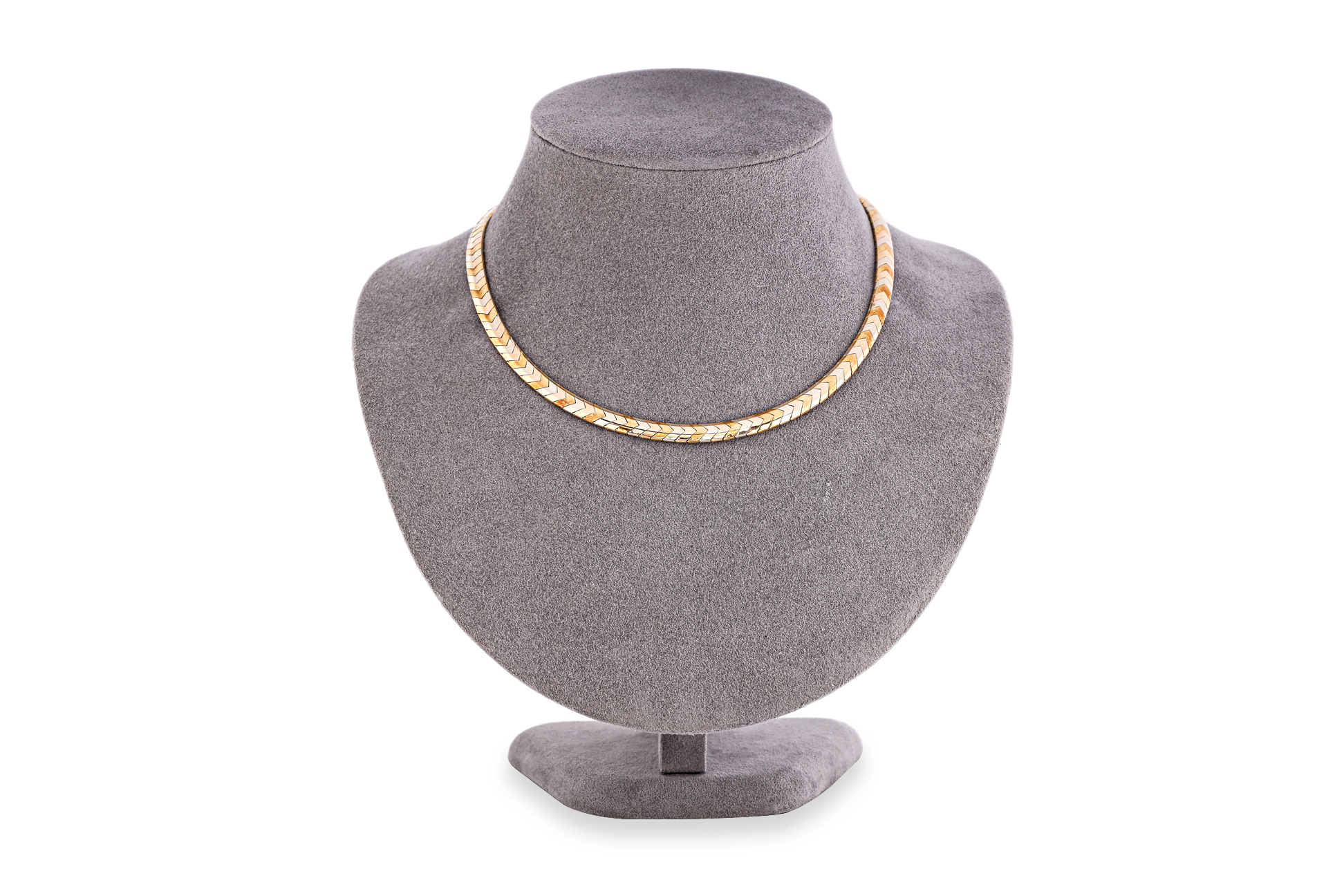 AN ITALIAN THREE COLOUR GOLD NECKLACE - Image 3 of 3