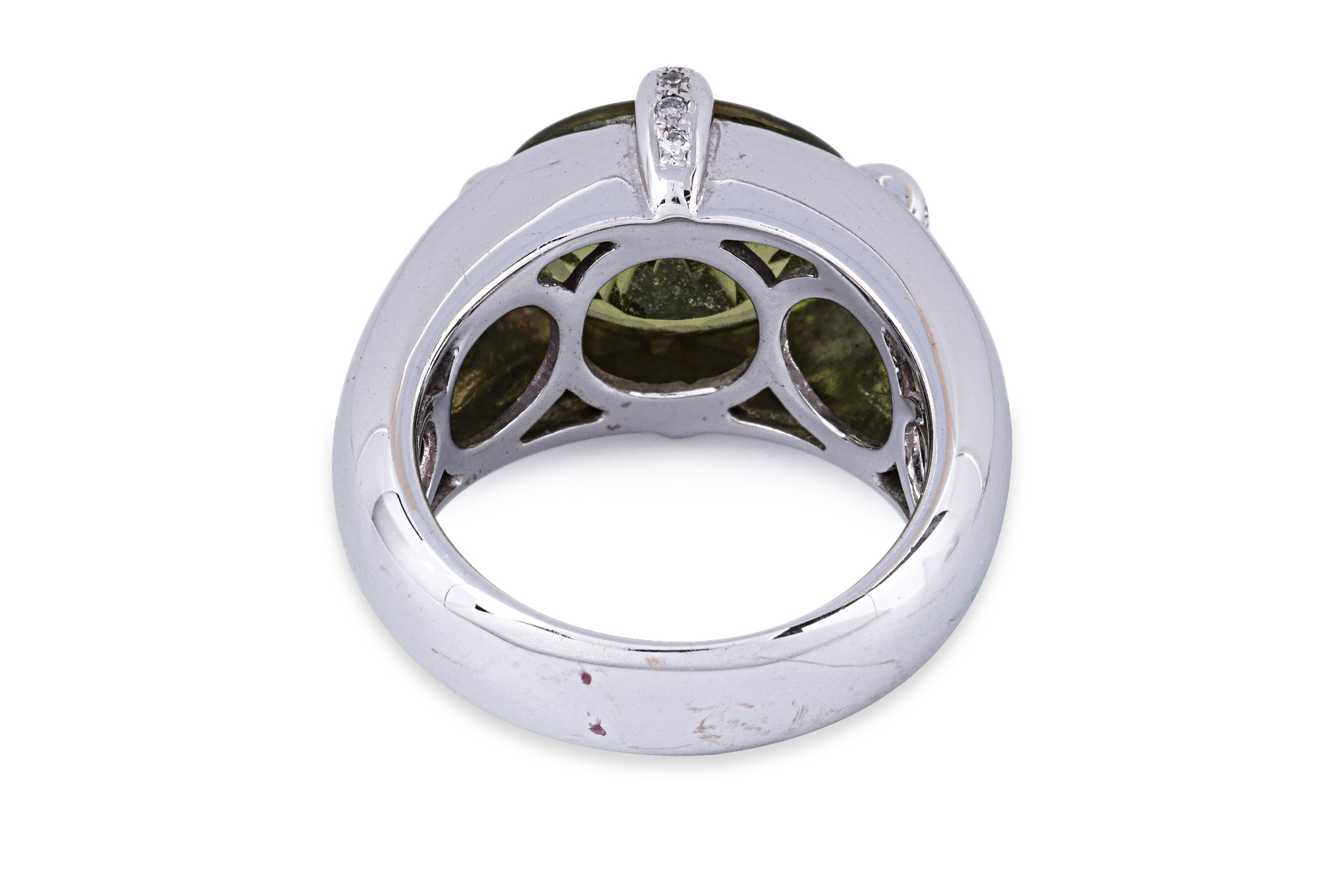 A PERIDOT AND DIAMOND RING - Image 3 of 4