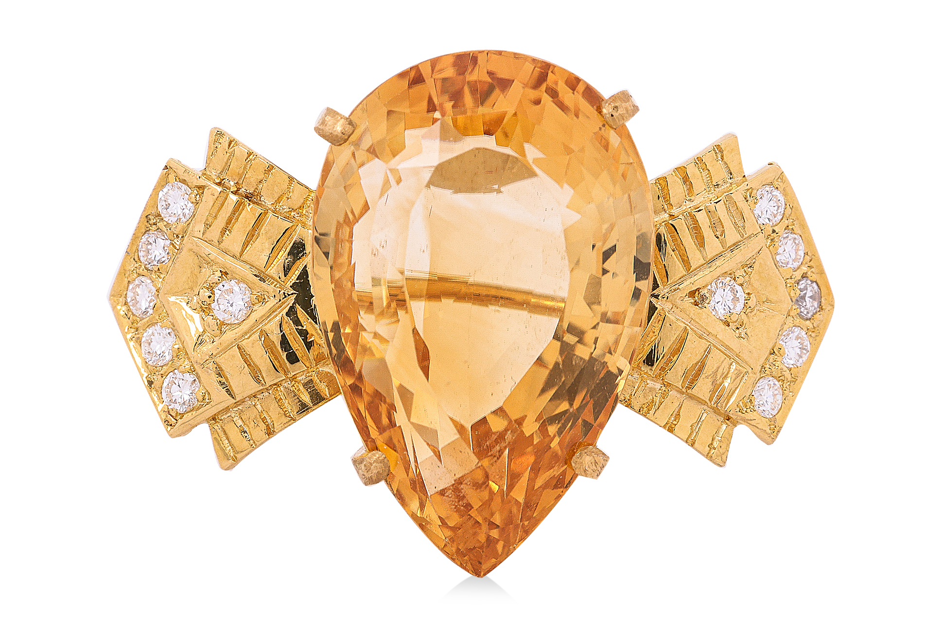 A MATCHING SUITE OF CITRINE, TOPAZ AND DIAMOND JEWELLERY - Image 3 of 4