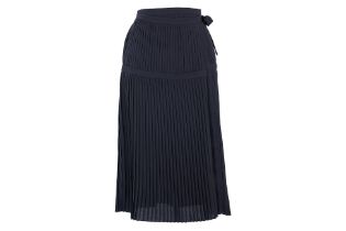 A BLACK ALTUZARRA PLEATED SKIRT