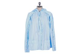 A COURREGES BABY BLUE LIGHTWEIGHT JACKET WITH HOOD