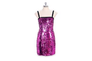 A DOLCE & GABBANA FUSCHIA PINK SEQUINED PARTY DRESS