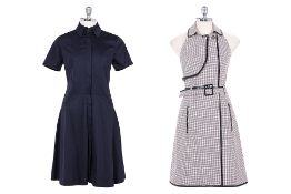 A JASON WU DOUBLE COLLAR SHIRT AND HALTER TRENCH DRESS