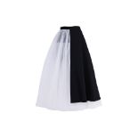 A JUNYA WATANABE BLACK AND WHITE TULLE AND TUXEDO MIX SKIRT