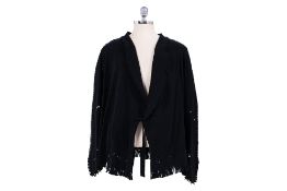 AN ISSEY MIYAKE FETE A-POC BLACK CARDIGAN