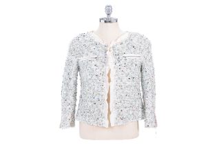 A NINA RICCI SEQUINED TWEED JACKET