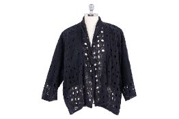 A HEART HAAT BY ISSEY MIYAKE PERFORATED CARDIGAN