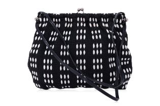 A MIU MIU WOVEN HANDBAG