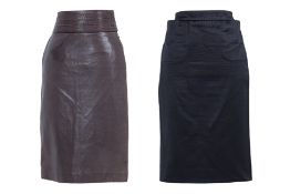 TWO YVES SAINT LAURENT SKIRTS