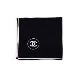 A CHANEL EMBROIDERED CASHMERE & SILK SCARF