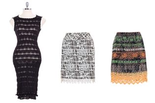 A BAZAAR BY CHRISTIAN LACROIX KNIT DRESS AND TWO SKIRTS