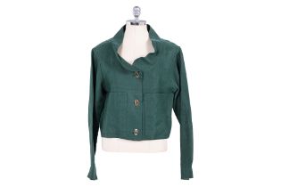 A MARNI GREEN LINEN JACKET